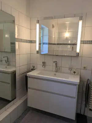Ein Badezimmer in der Unterkunft Ferienwohnung Bauernhofromantik