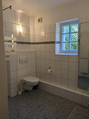 Ein Badezimmer in der Unterkunft Ferienwohnung Bauernhofromantik