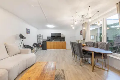 Ein Sitzbereich in der Unterkunft Aurion City - Design Apartment in Düsseldorf