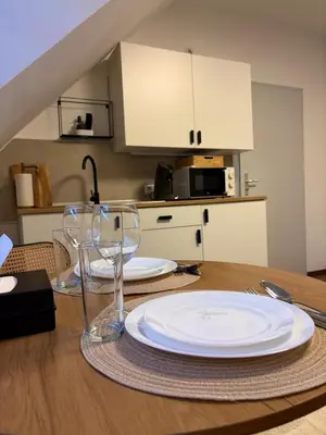 Küche/Küchenzeile in der Unterkunft Moderne & praktische Wohnung nahe Messe Essen