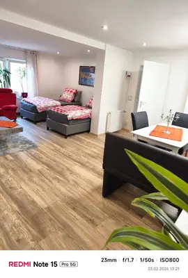 Ein Bett oder Betten in einem Zimmer der Unterkunft Komplettes Appartement mit separatem Eingang