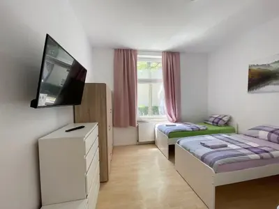 Ein Bett oder Betten in einem Zimmer der Unterkunft Gemütliches Apartment in Gelsenkirchen