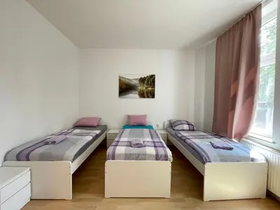 Ein Bett oder Betten in einem Zimmer der Unterkunft Gemütliches Apartment in Gelsenkirchen