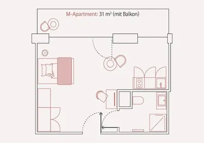 Grundriss der Unterkunft PM-AM Apartments Reinoldikirche