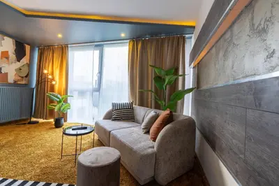 Ein Sitzbereich in der Unterkunft StayBaran Design Apartment - Essen Zentrum