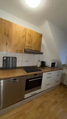 Küche/Küchenzeile in der Unterkunft Monteurwohnung 3 Ferienwohnung Business Appartement Velbert 6 Personen