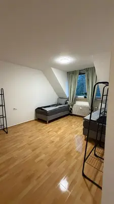 Ein Bett oder Betten in einem Zimmer der Unterkunft Monteurwohnung 3 Ferienwohnung Business Appartement Velbert 6 Personen