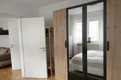 Ein Bett oder Betten in einem Zimmer der Unterkunft 2 Zimmer Wohnung