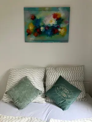 Ein Bett oder Betten in einem Zimmer der Unterkunft Rue118