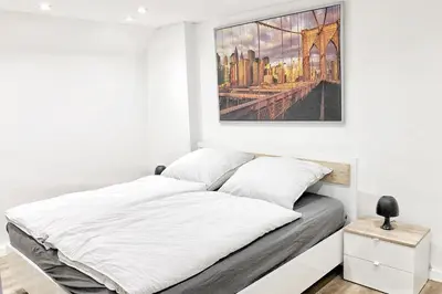 Ein Bett oder Betten in einem Zimmer der Unterkunft Apartment in Wuppertal