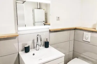 Ein Badezimmer in der Unterkunft Apartment in Wuppertal