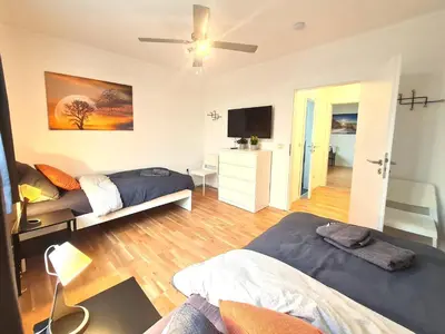 TV/Unterhaltungsangebot in der Unterkunft Moderne Wohnung mit Balkon und top Anbindung
