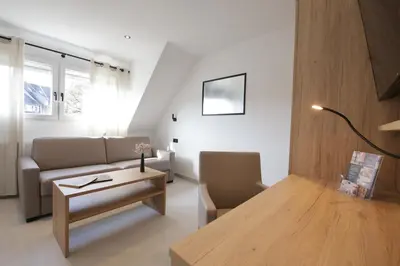 Ein Sitzbereich in der Unterkunft 3-2-1meins Schloss Burg