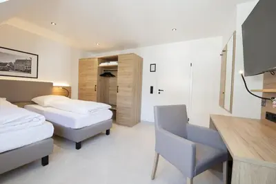 Ein Bett oder Betten in einem Zimmer der Unterkunft 3-2-1meins Schloss Burg