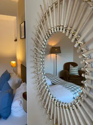 Ein Bett oder Betten in einem Zimmer der Unterkunft Rehmanns Hof