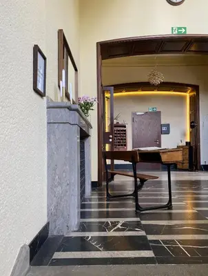 Ein Sitzbereich in der Unterkunft Rehmanns Hof