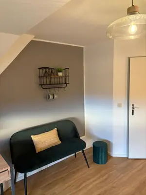 Ein Sitzbereich in der Unterkunft Rehmanns Hof