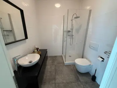 Ein Badezimmer in der Unterkunft Loft-like Apartment 150 sqm near Veltins Arena