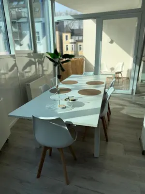 Ein Sitzbereich in der Unterkunft Loft-like Apartment 150 sqm near Veltins Arena