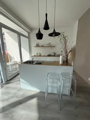 Ein Sitzbereich in der Unterkunft Loft-like Apartment 150 sqm near Veltins Arena