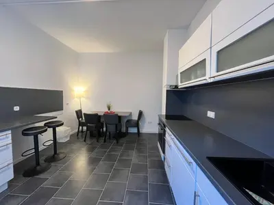 Küche/Küchenzeile in der Unterkunft Zum Postwagen Apartments