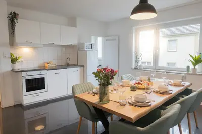 Küche/Küchenzeile in der Unterkunft Stilvolles Apartment Nähe City & Events in Bochum