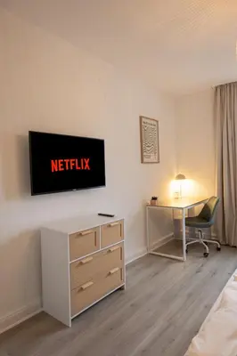 TV/Unterhaltungsangebot in der Unterkunft Stilvolles Apartment Nähe City & Events in Bochum