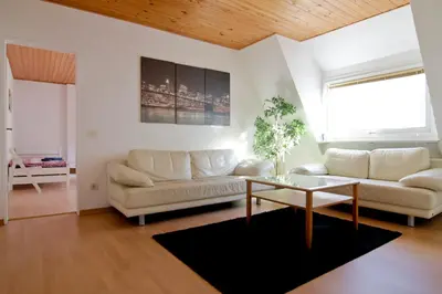 Ein Sitzbereich in der Unterkunft apartmondo Ferienwohnungen Solingen