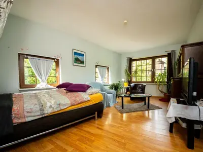 Ein Sitzbereich in der Unterkunft Apartment Haus Keller by Interhome