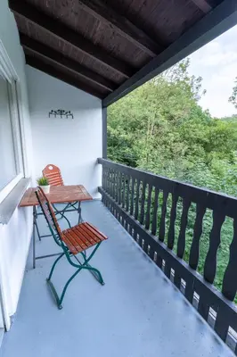 Ein Balkon oder eine Terrasse in der Unterkunft Hotel in der Strassen