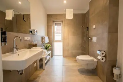 Ein Badezimmer in der Unterkunft Steverbett Hotel