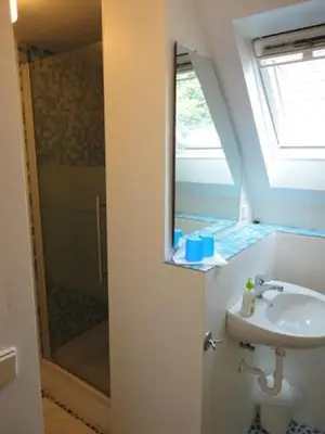 Ein Badezimmer in der Unterkunft Ferienwohnung Laux