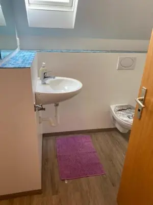 Ein Badezimmer in der Unterkunft Ferienwohnung Laux
