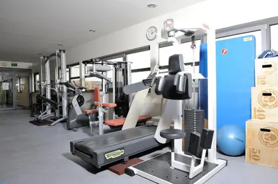 Das Fitnesscenter und/oder die Fitnesseinrichtungen in der Unterkunft Sporthotel Borussia Düsseldorf