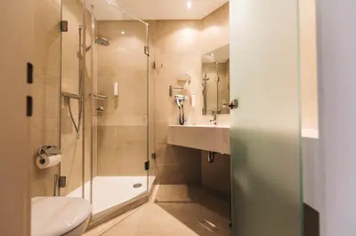 Ein Badezimmer in der Unterkunft HOTEL KOCKS am Mühlenberg