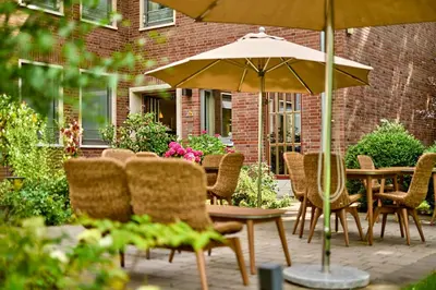 Ein Garten an der Unterkunft HOTEL KOCKS am Mühlenberg