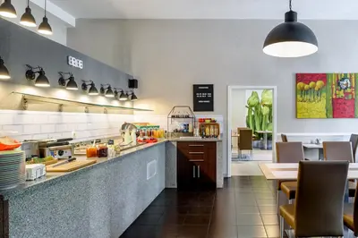 Küche/Küchenzeile in der Unterkunft SleepinRoomz Boutique Hotel Dortmund-West