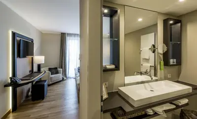 Ein Badezimmer in der Unterkunft Hofhotel Grothues-Potthoff