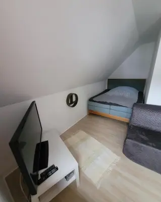 TV/Unterhaltungsangebot in der Unterkunft Messezimmer am Thewissenweg