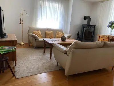 Ein Sitzbereich in der Unterkunft 4-Zimmer Apartment auf Resthof
