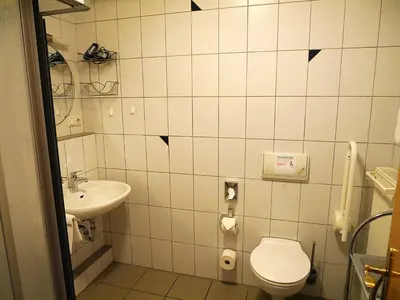 Ein Badezimmer in der Unterkunft Gästezimmer Lammersmann