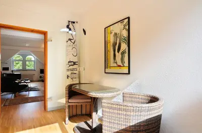 Ein Sitzbereich in der Unterkunft Apartment Essen- Bredeney