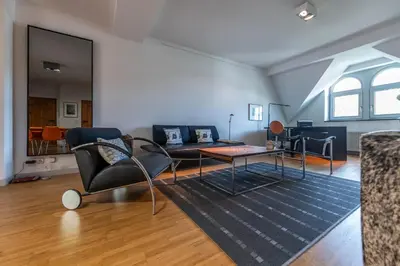 Ein Sitzbereich in der Unterkunft Apartment Essen- Bredeney