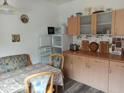 Küche/Küchenzeile in der Unterkunft Ferienwohnung mit Terrasse für 1-4 Personen
