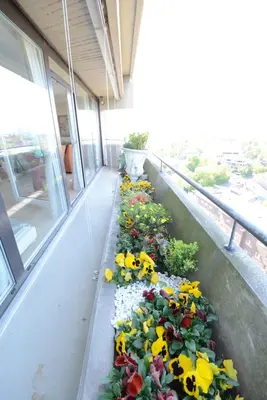 Ein Balkon oder eine Terrasse in der Unterkunft Luxury apartment in Düsseldorf near trade fair