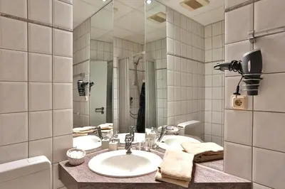 Ein Badezimmer in der Unterkunft Hotel Stadt Kamen