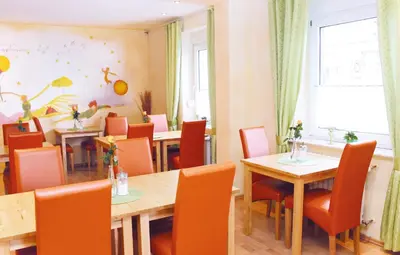 Ein Sitzbereich in der Unterkunft Kessenbrock Appartements