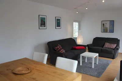Ein Sitzbereich in der Unterkunft Dorstener Ferienwohnung