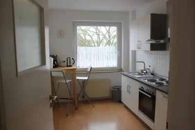 Küche/Küchenzeile in der Unterkunft Dorstener Ferienwohnung