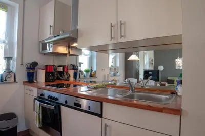 Küche/Küchenzeile in der Unterkunft Ferienwohnung Keull